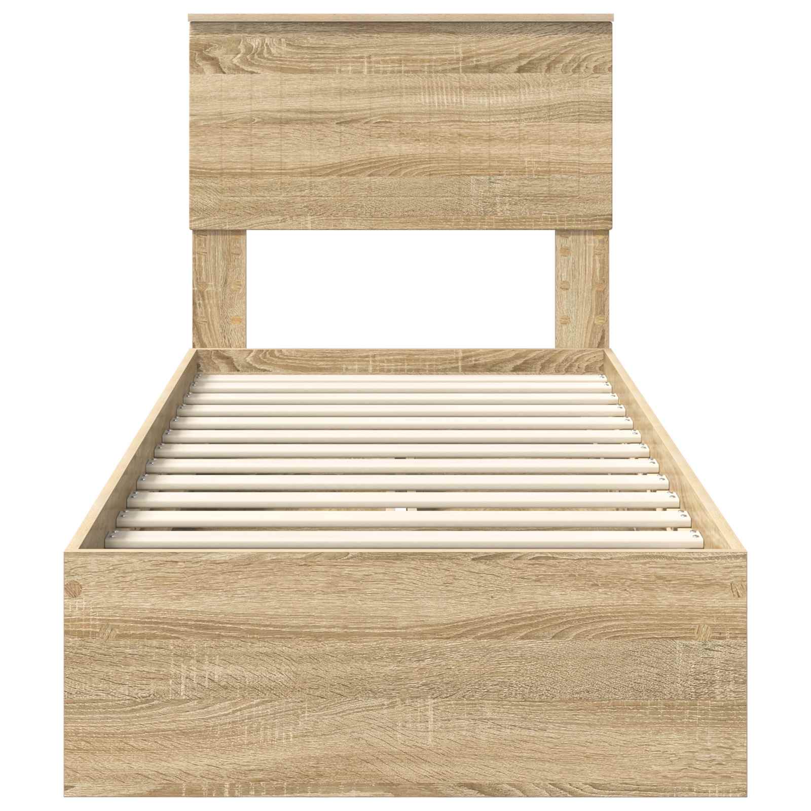 Bedframe met lade Sonoma Eiken 75 x 190 cm Bewerkt hout