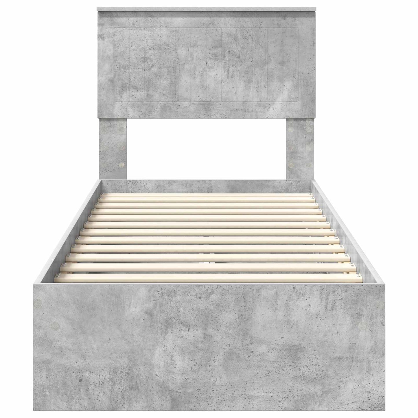 Bedframe met lade Beton Grijs 75 x 190 cm Bewerkt hout