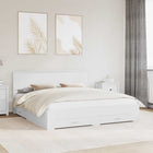 Bedframe 180x200 cm wit met lade en hoofdeinde