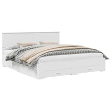Bedframe met hoofdeinde met lade Wit 180 x 200 cm Bewerkt hout