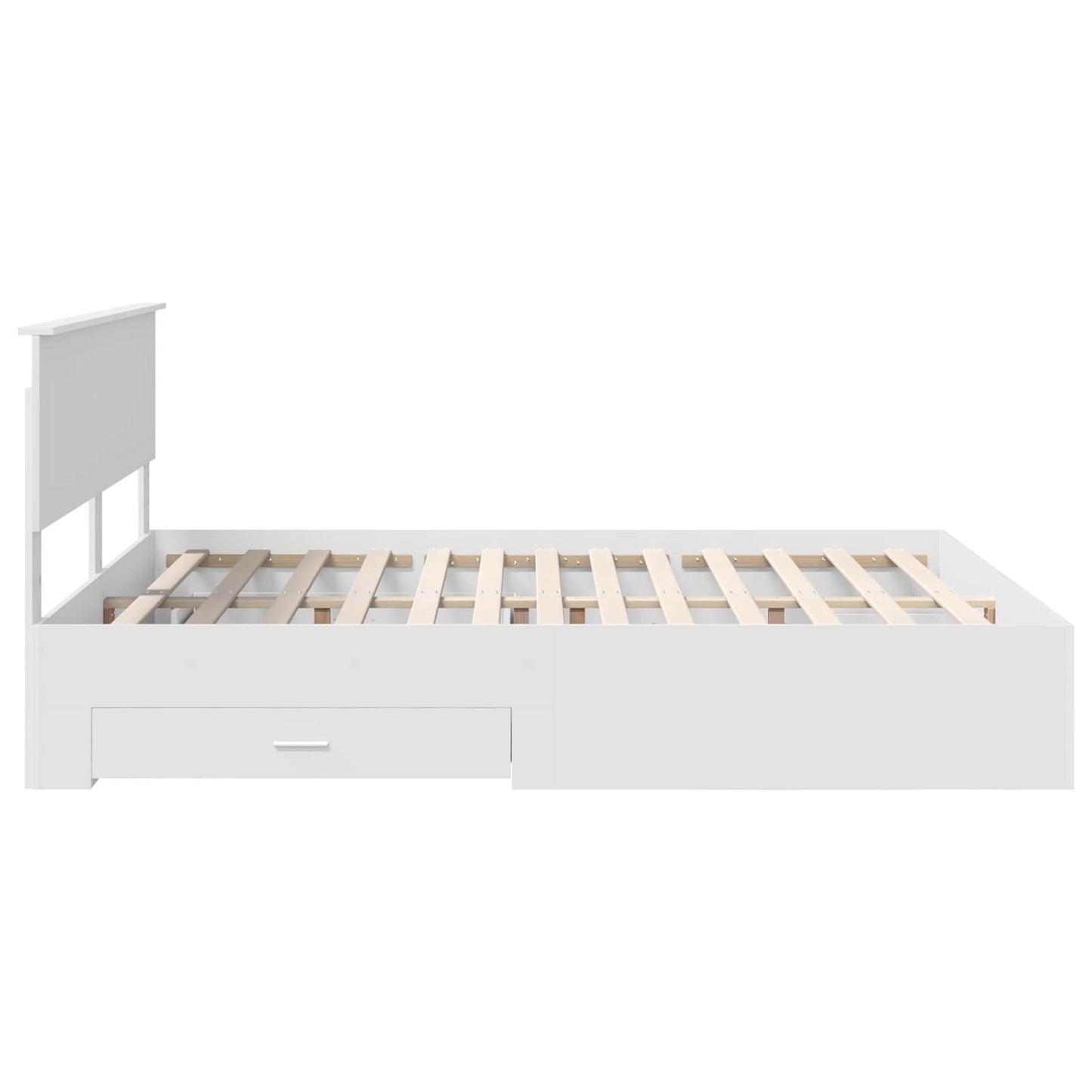 Bedframe met hoofdeinde met lade Wit 160 x 200 cm Bewerkt hout
