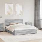 Bedframe 160x200 cm grijs sonoma bewerkt hout