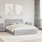Bedframe 160x200 cm grijs sonoma bewerkt hout