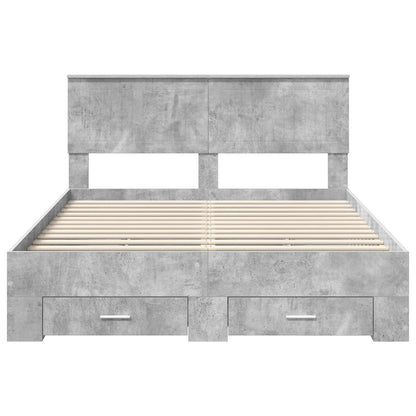 Bedframe met lade met hoofdeinde met opslag Bewerkt hout