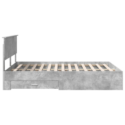 Bedframe met lade met hoofdeinde met opslag Bewerkt hout