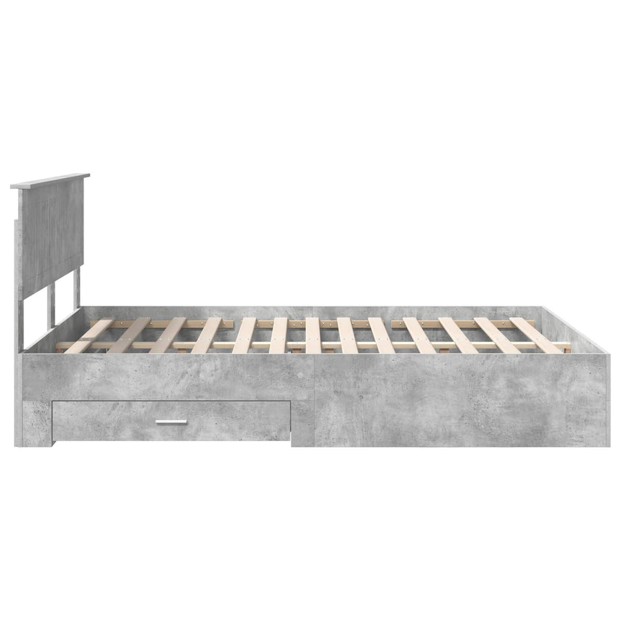 Bedframe met lade met hoofdeinde met opslag Bewerkt hout