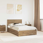 Bedframe 120x190 cm Artisan eiken bewerkt hout