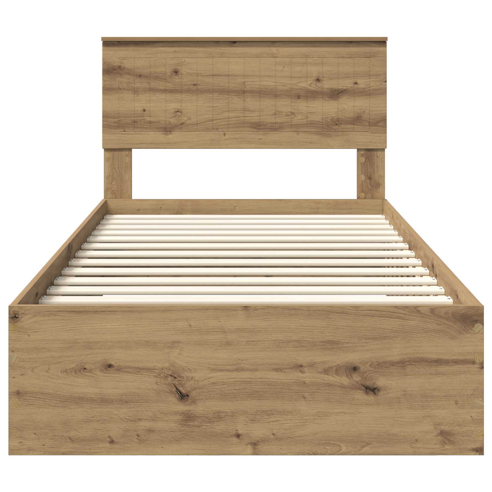 Bedframe met hoofdeinde Artisan Eiken 100 x 200 cm Bewerkt hout