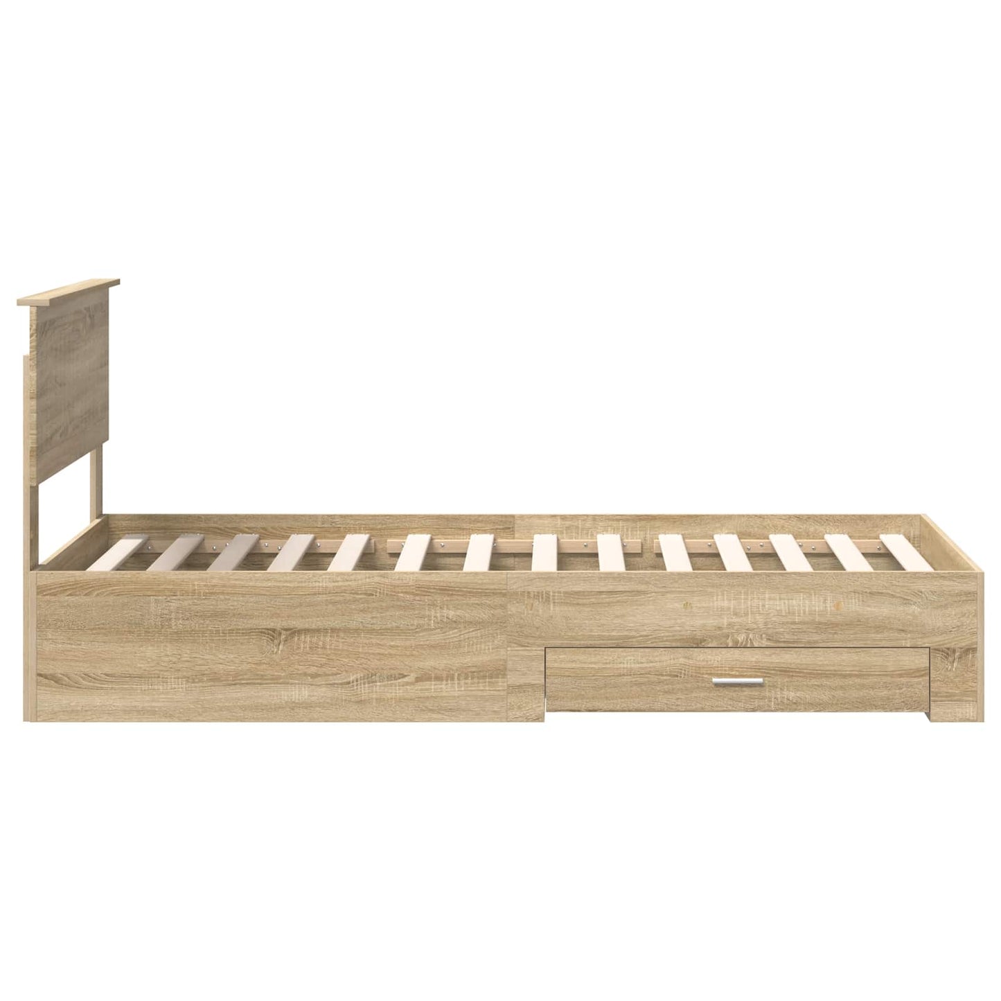 Bedframe met hoofdeinde Sonoma Eiken 90 x 190 cm Bewerkt hout