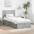 Bedframe beton grijs 90x190 cm bewerkt hout
