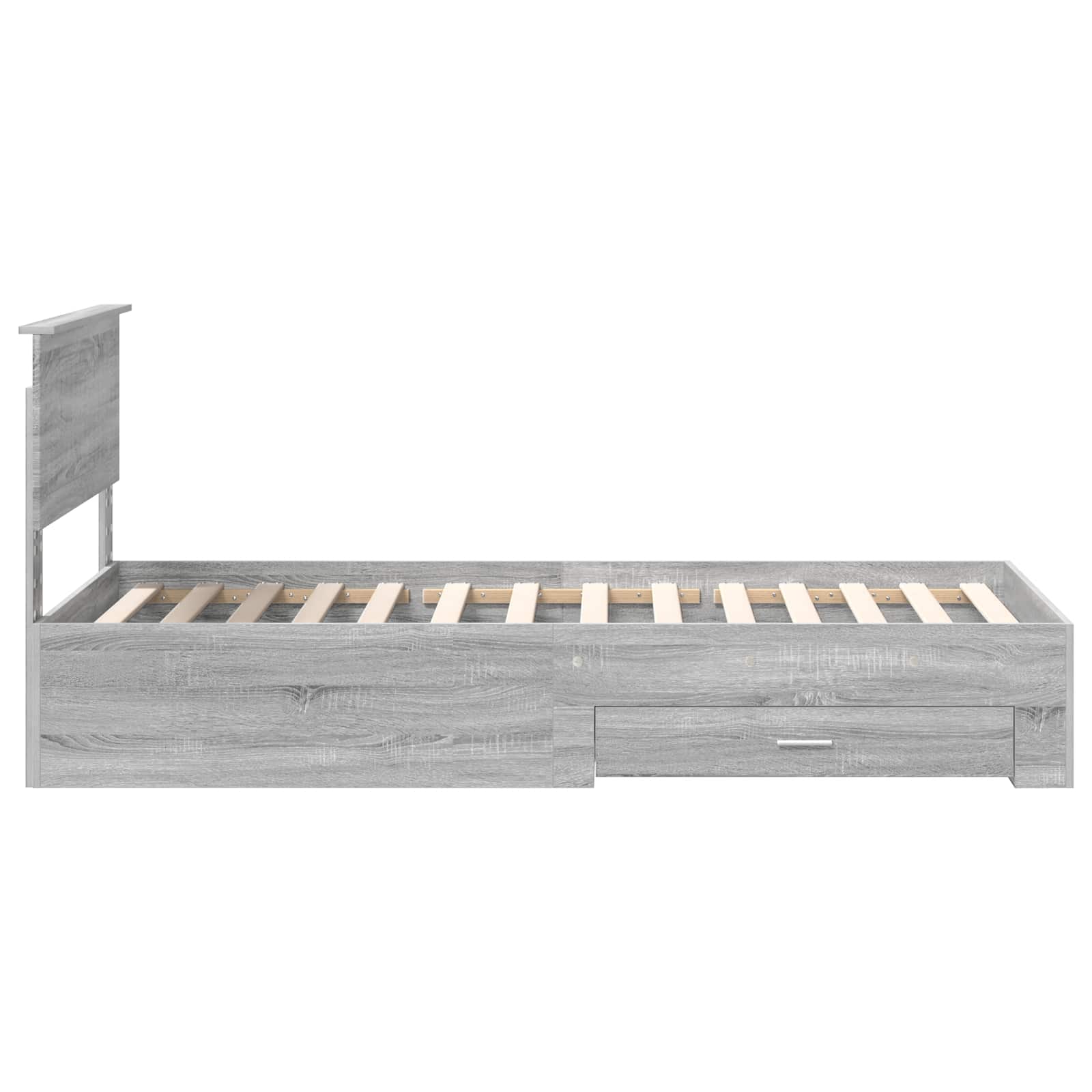 Bedframe met hoofdeinde Grijs Sonoma 90 x 190 cm Bewerkt hout