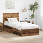 Wooden Headboard Bed Frame 90 x 190 cm Engineered Wood