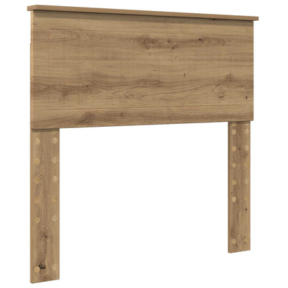 Bedframe met hoofdeinde Artisan Eiken 90 x 190 cm Bewerkt hout