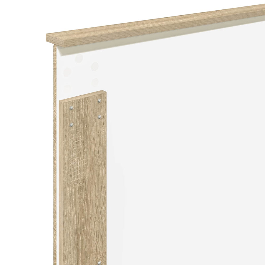 Bedframe Sonoma Eiken en Zilver 75 x 190 cm Bewerkt hout