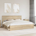 Bedframe 200x200 cm massief grenenhout Sonoma