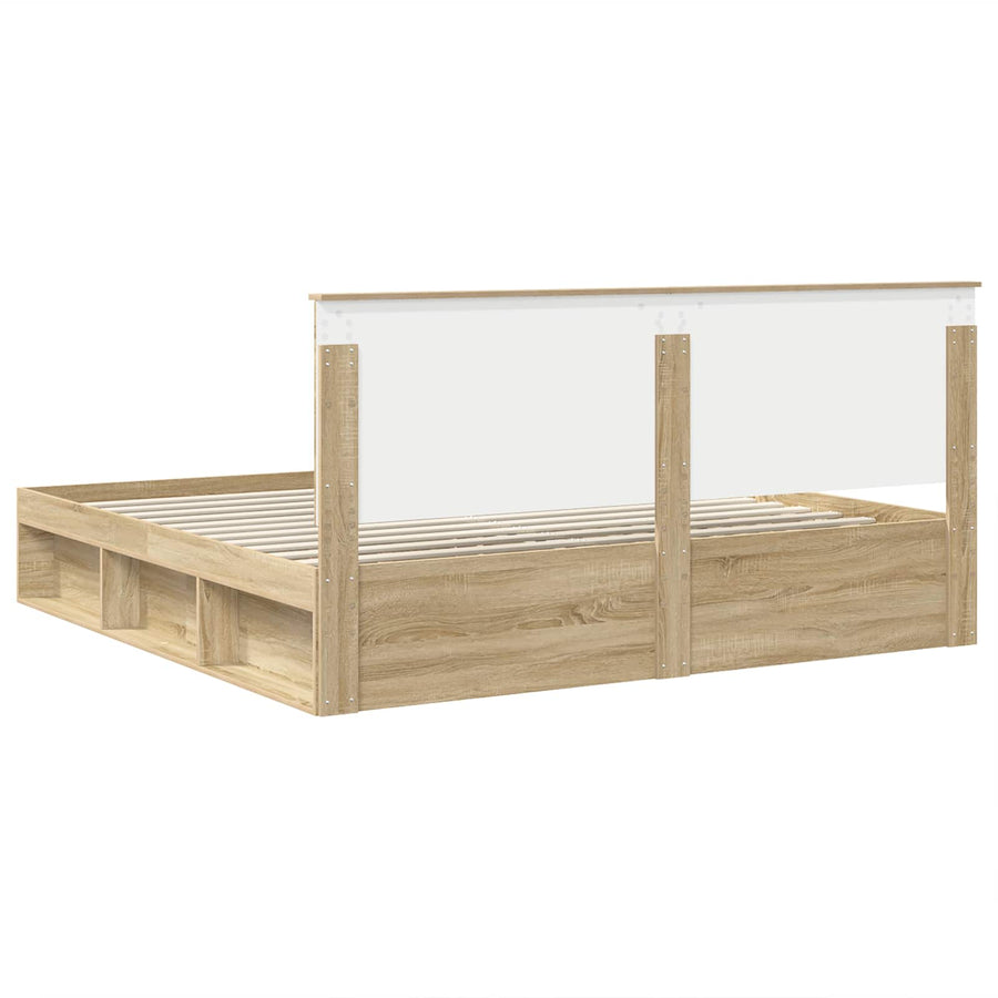Bedframe met hoofdeinde Sonoma 200 x 200 cm Massief grenenhout