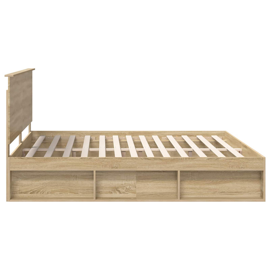Bedframe met hoofdeinde Sonoma 200 x 200 cm Massief grenenhout