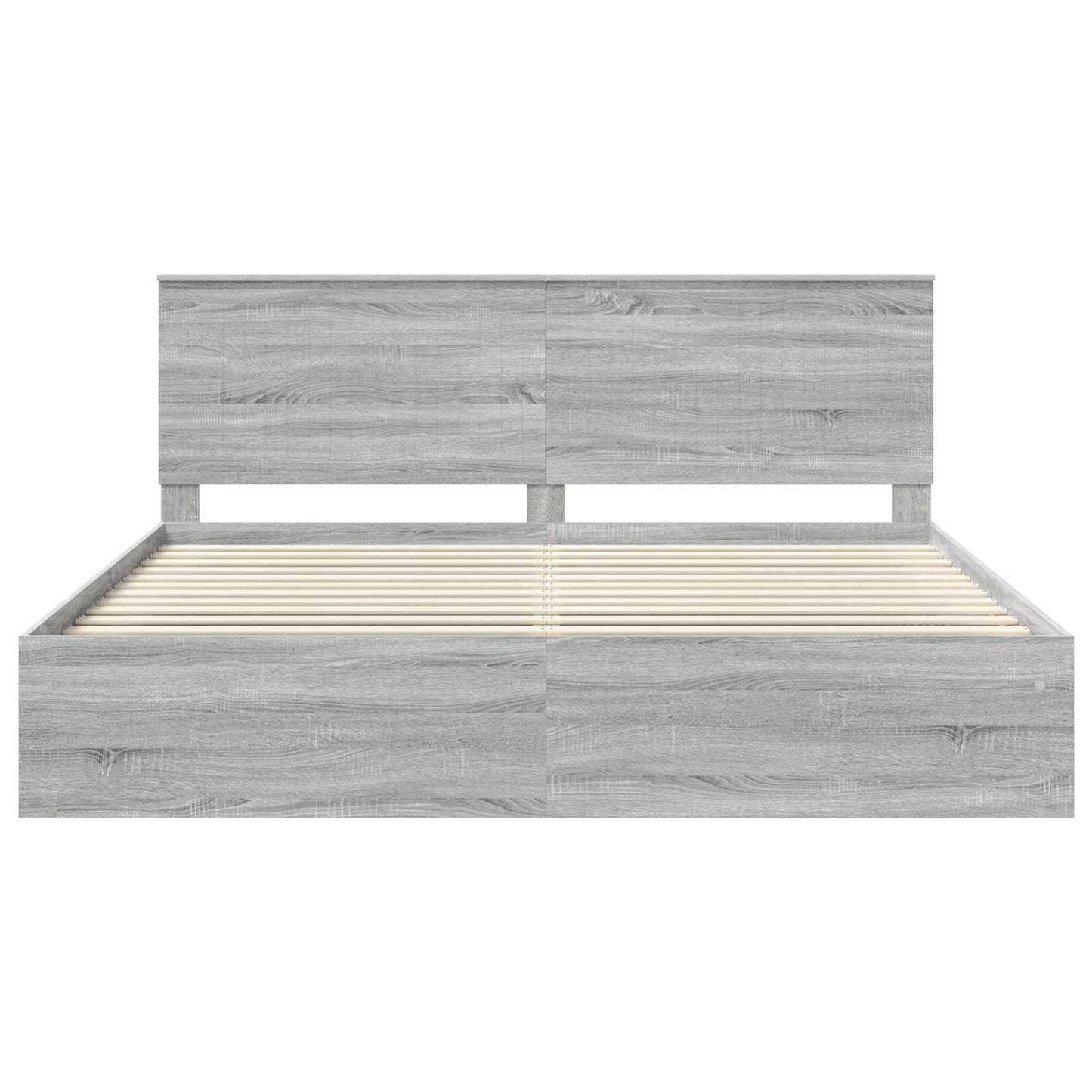 Bedframe Grijs Sonoma 200 x 200 cm Massief grenenhout