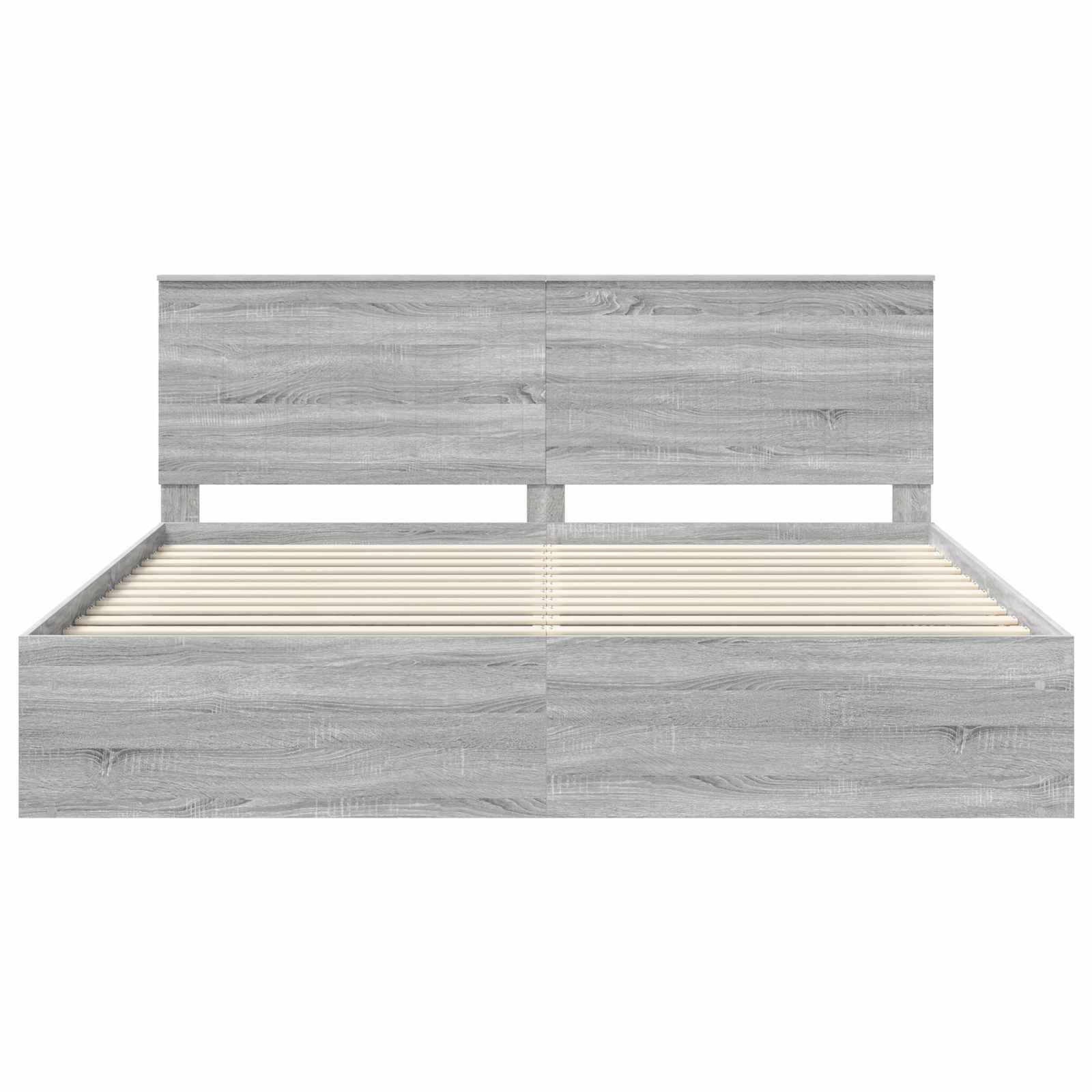 Bedframe Grijs Sonoma 200 x 200 cm Massief grenenhout