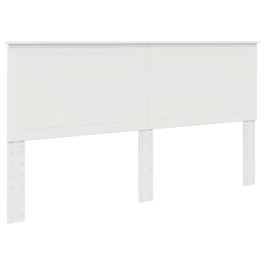 Bedframe met hoofdeinde Wit 180 x 200 cm Massief grenenhout