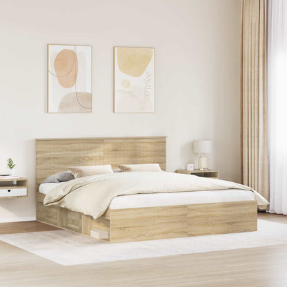 Bedframe met hoofdeinde Sonoma 180 x 200 cm Massief grenenhout