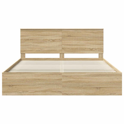 Bedframe met hoofdeinde Sonoma 180 x 200 cm Massief grenenhout