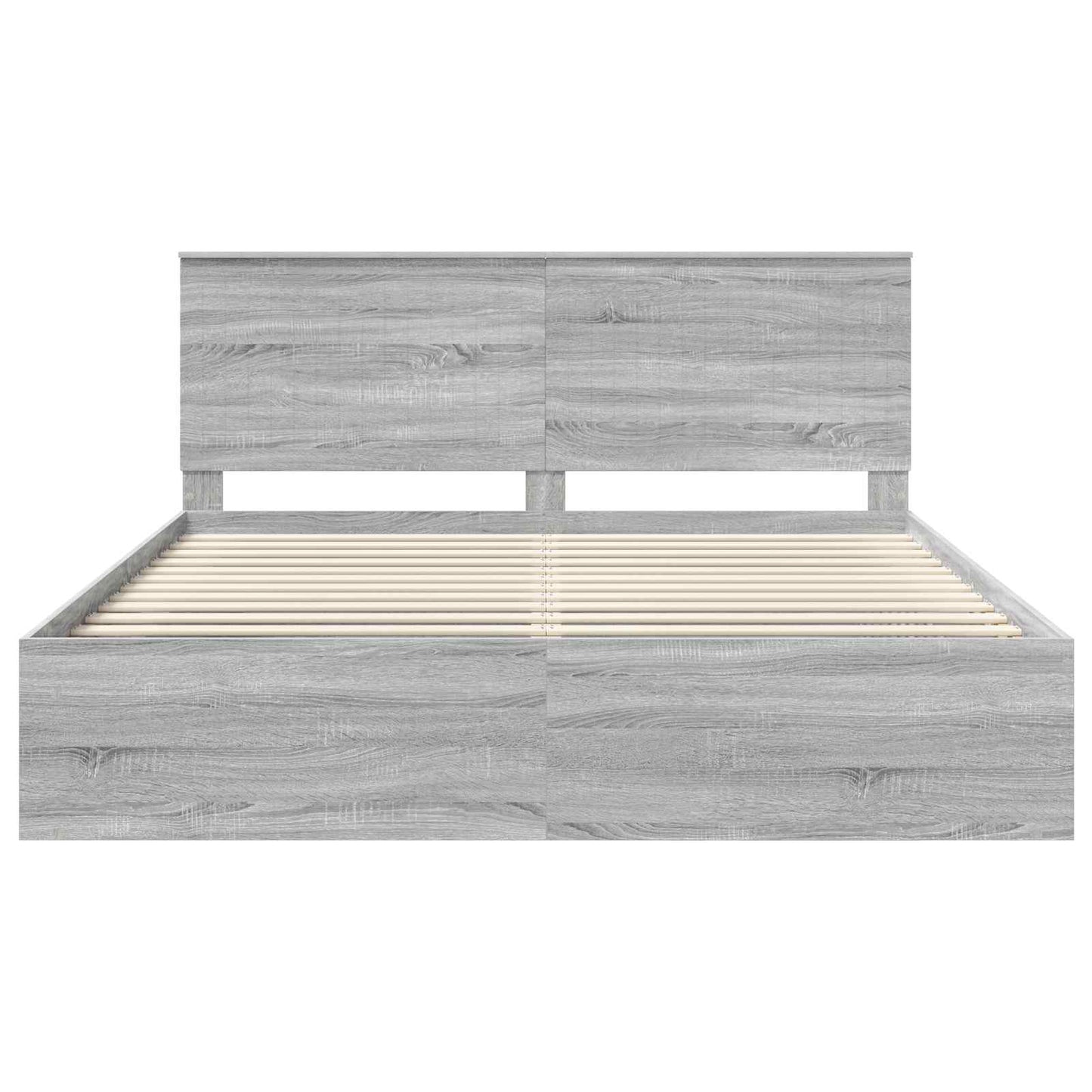 Bedframe Grijs Sonoma 180 x 200 cm Massief grenenhout