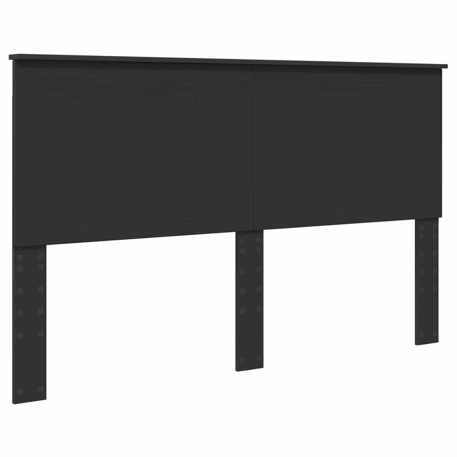 Bedframe met hoofdeinde Zwart 160 x 200 cm Massief grenenhout