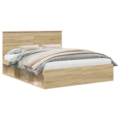 Bedframe met hoofdeinde Sonoma 160 x 200 cm Massief grenenhout