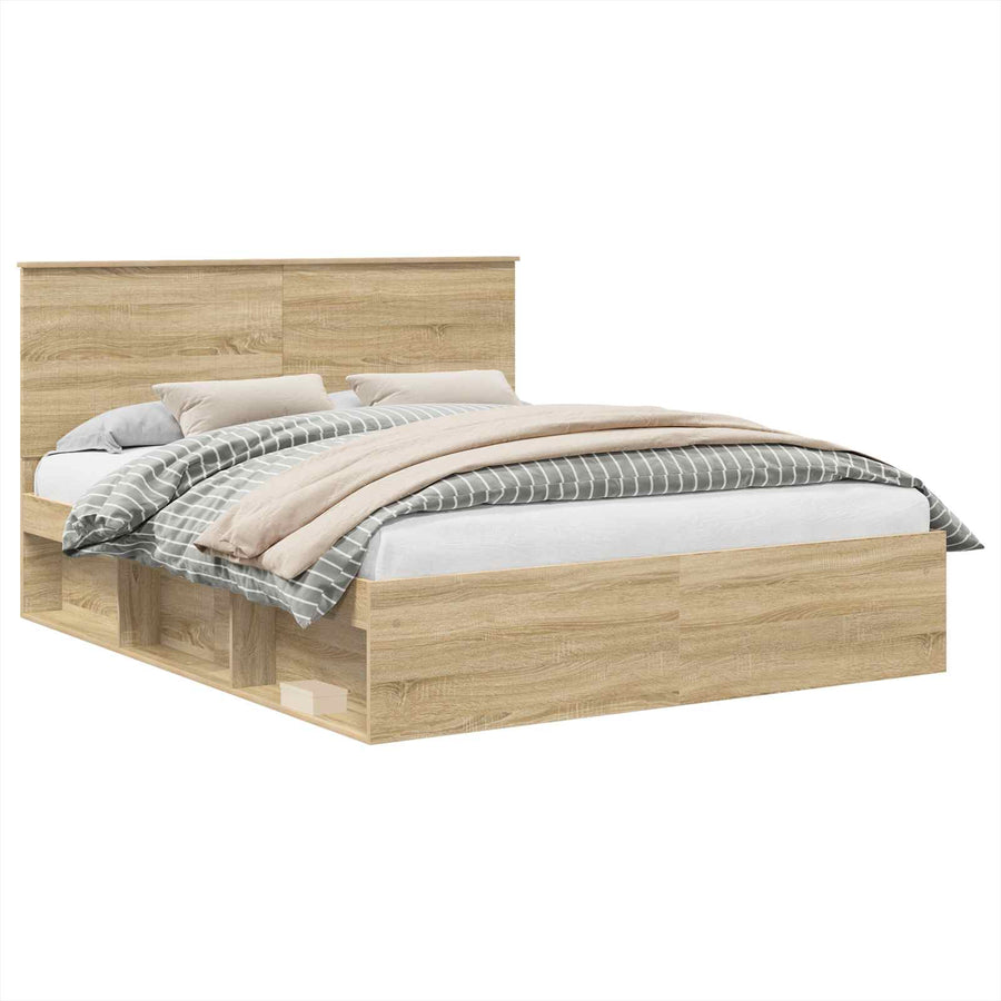 Bedframe met hoofdeinde Sonoma 160 x 200 cm Massief grenenhout