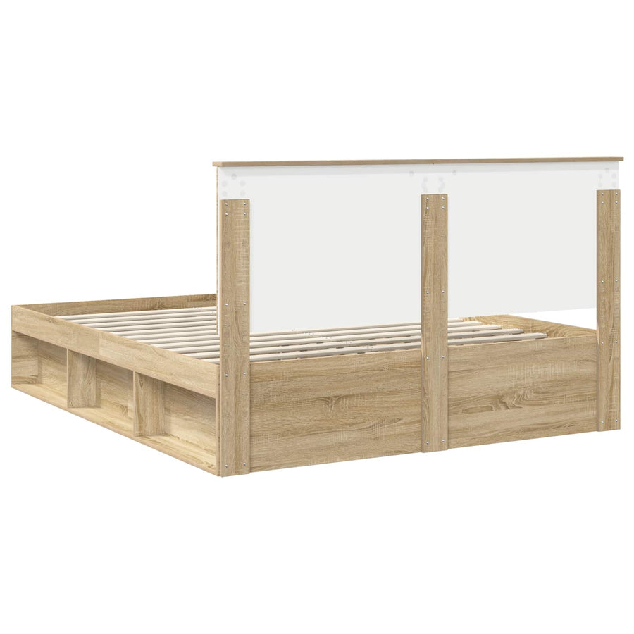 Bedframe met hoofdeinde Sonoma 160 x 200 cm Massief grenenhout