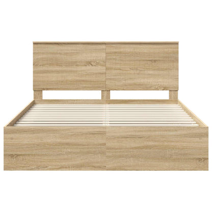 Bedframe met hoofdeinde Sonoma 160 x 200 cm Massief grenenhout