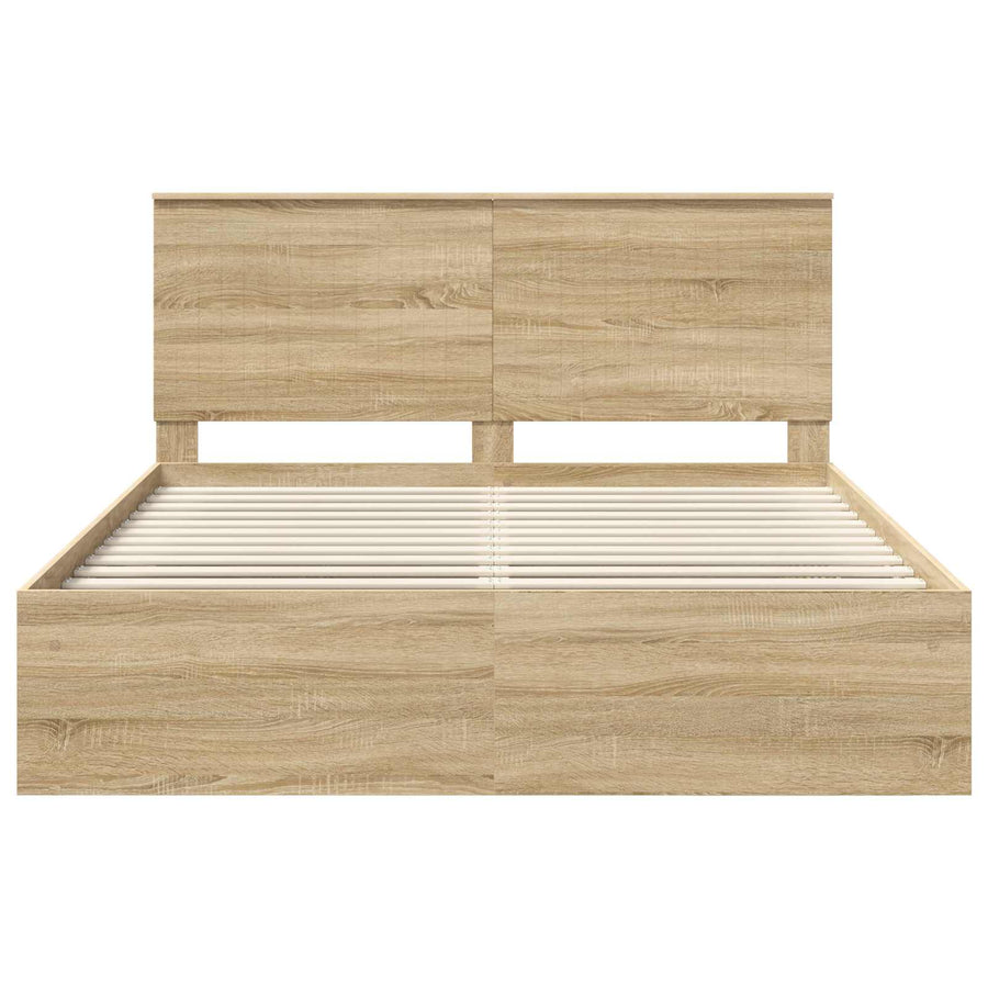 Bedframe met hoofdeinde Sonoma 160 x 200 cm Massief grenenhout