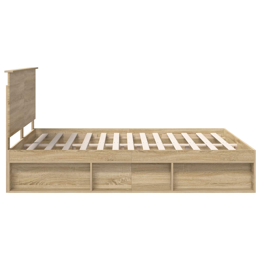 Bedframe met hoofdeinde Sonoma 160 x 200 cm Massief grenenhout