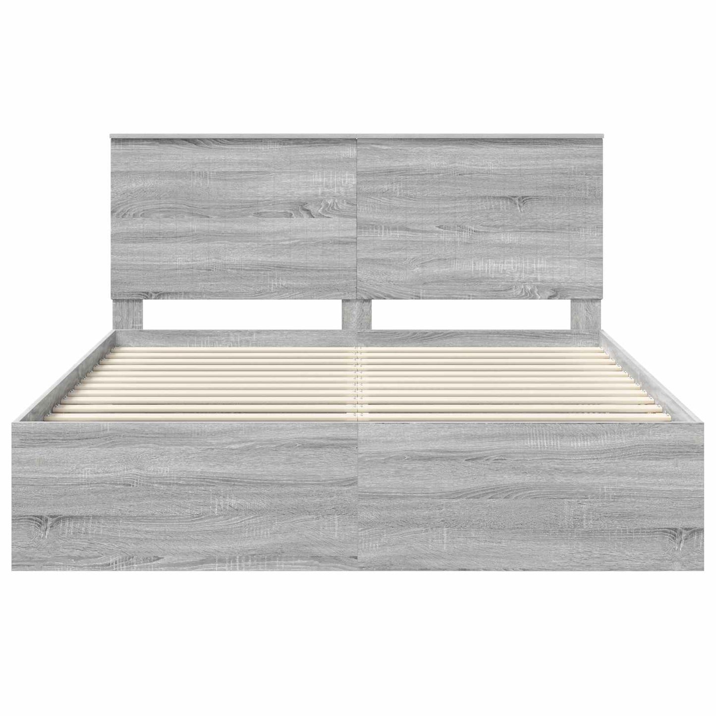 Bedframe Grijs Sonoma 160 x 200 cm Massief grenenhout