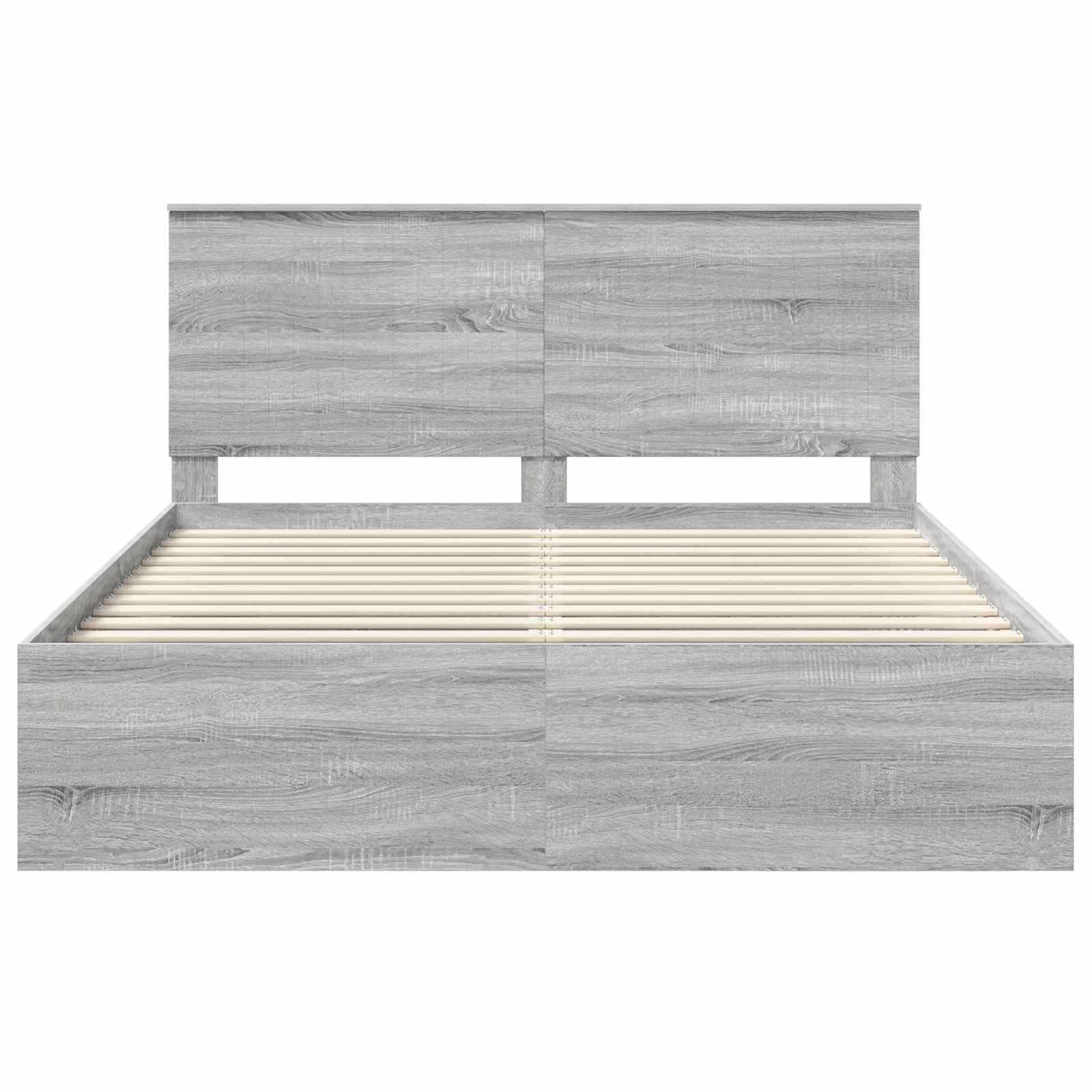 Bedframe Grijs Sonoma 160 x 200 cm Massief grenenhout