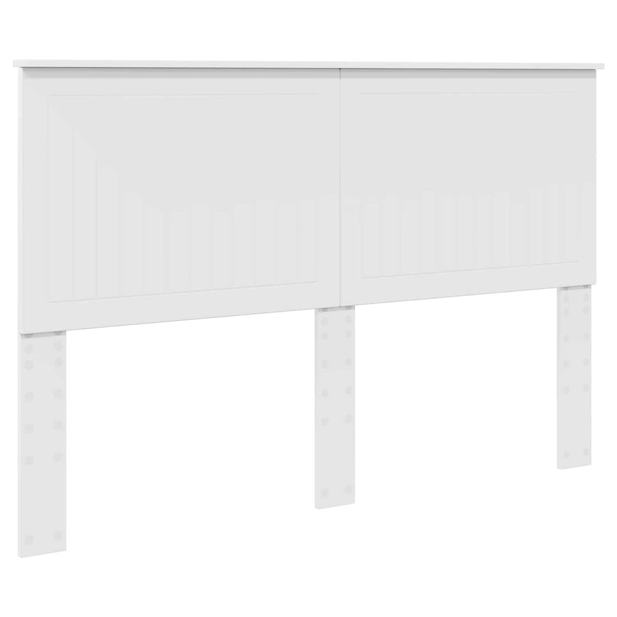 Bedframe met hoofdeinde Wit 150 x 200 cm Massief grenenhout