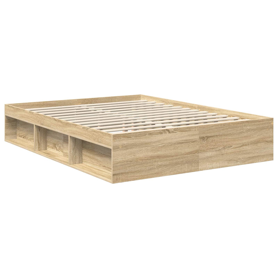 Bedframe Sonoma Eiken 150 x 200 cm Massief grenenhout