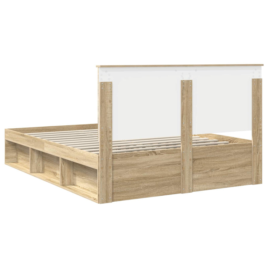 Bedframe Sonoma Eiken 150 x 200 cm Massief grenenhout