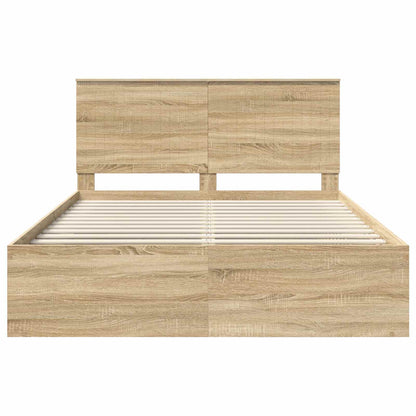 Bedframe Sonoma Eiken 150 x 200 cm Massief grenenhout