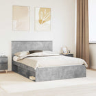 Bedframe 150x200 cm grijs massief grenenhout