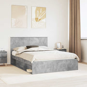 Bedframe 150x200 cm grijs massief grenenhout