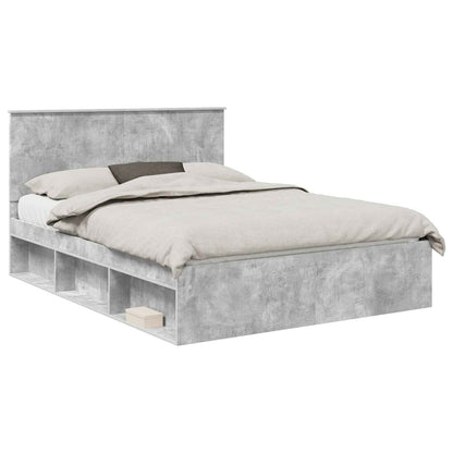 Bedframe Concerte Grijs 150 x 200 cm Massief grenenhout