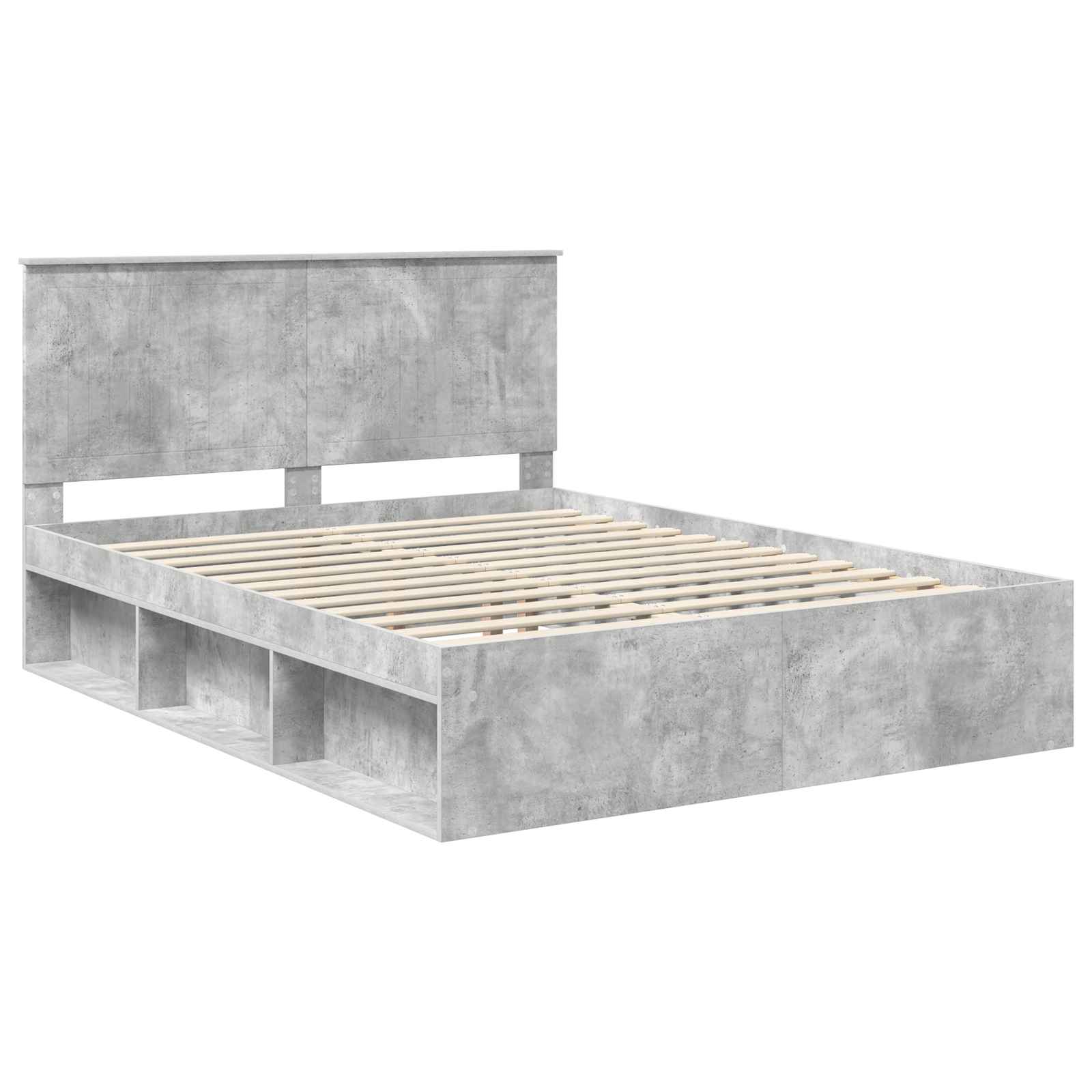Bedframe Concerte Grijs 150 x 200 cm Massief grenenhout