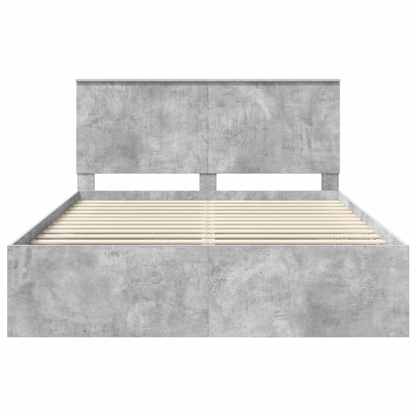 Bedframe Concerte Grijs 150 x 200 cm Massief grenenhout