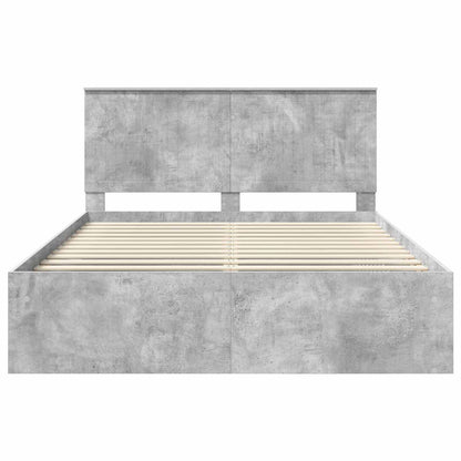 Bedframe Concerte Grijs 150 x 200 cm Massief grenenhout