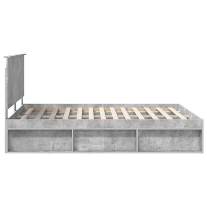 Bedframe Concerte Grijs 150 x 200 cm Massief grenenhout