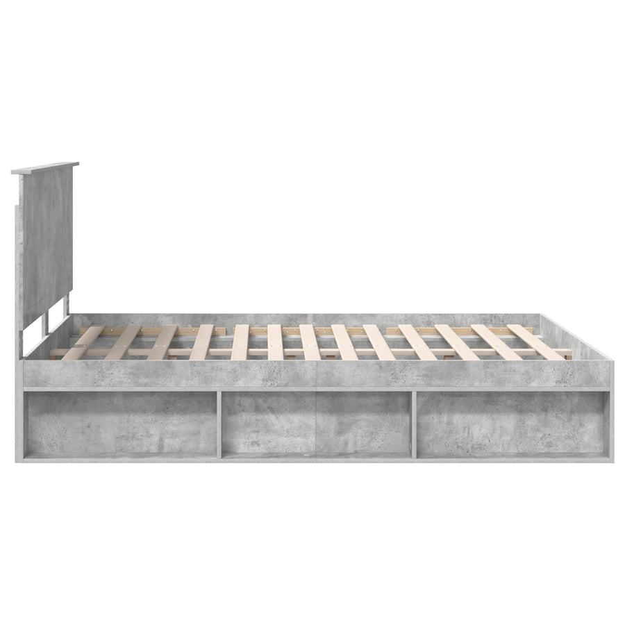 Bedframe Concerte Grijs 150 x 200 cm Massief grenenhout