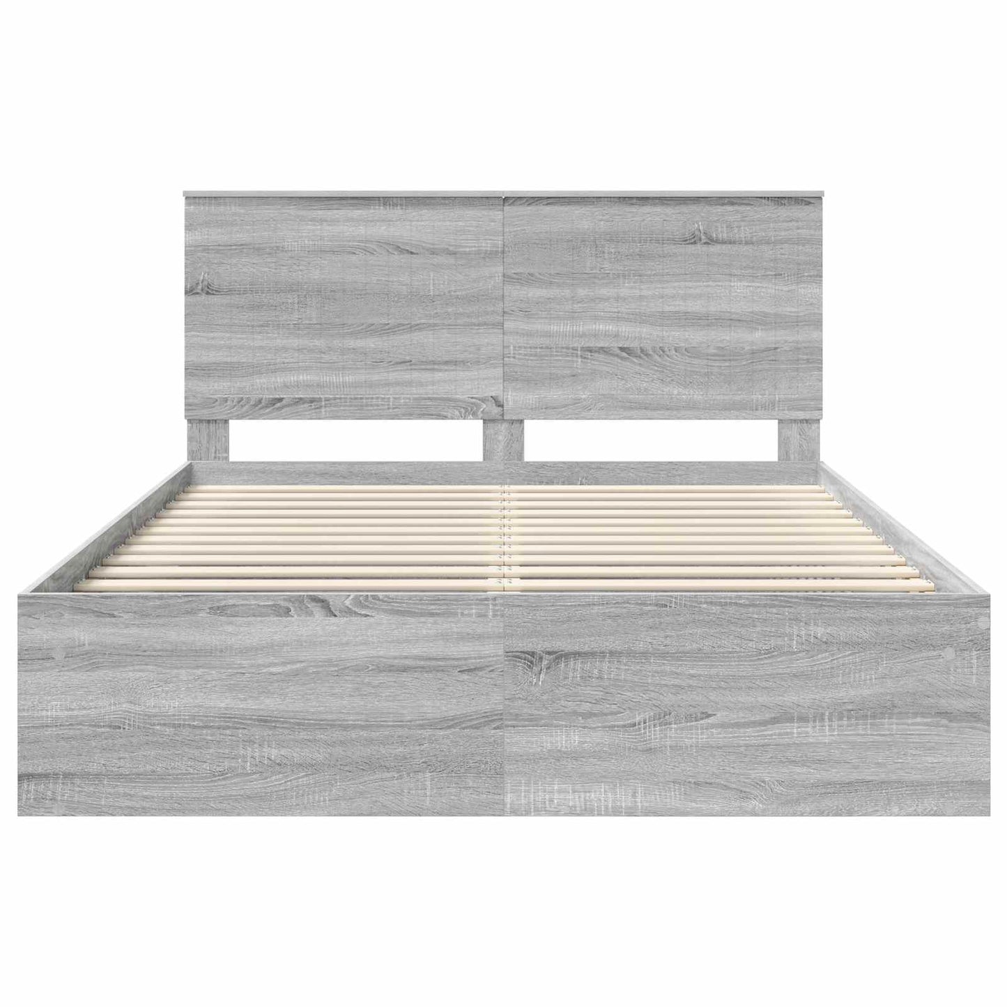 Bedframe Grijs Sonoma 150 x 200 cm Massief grenenhout