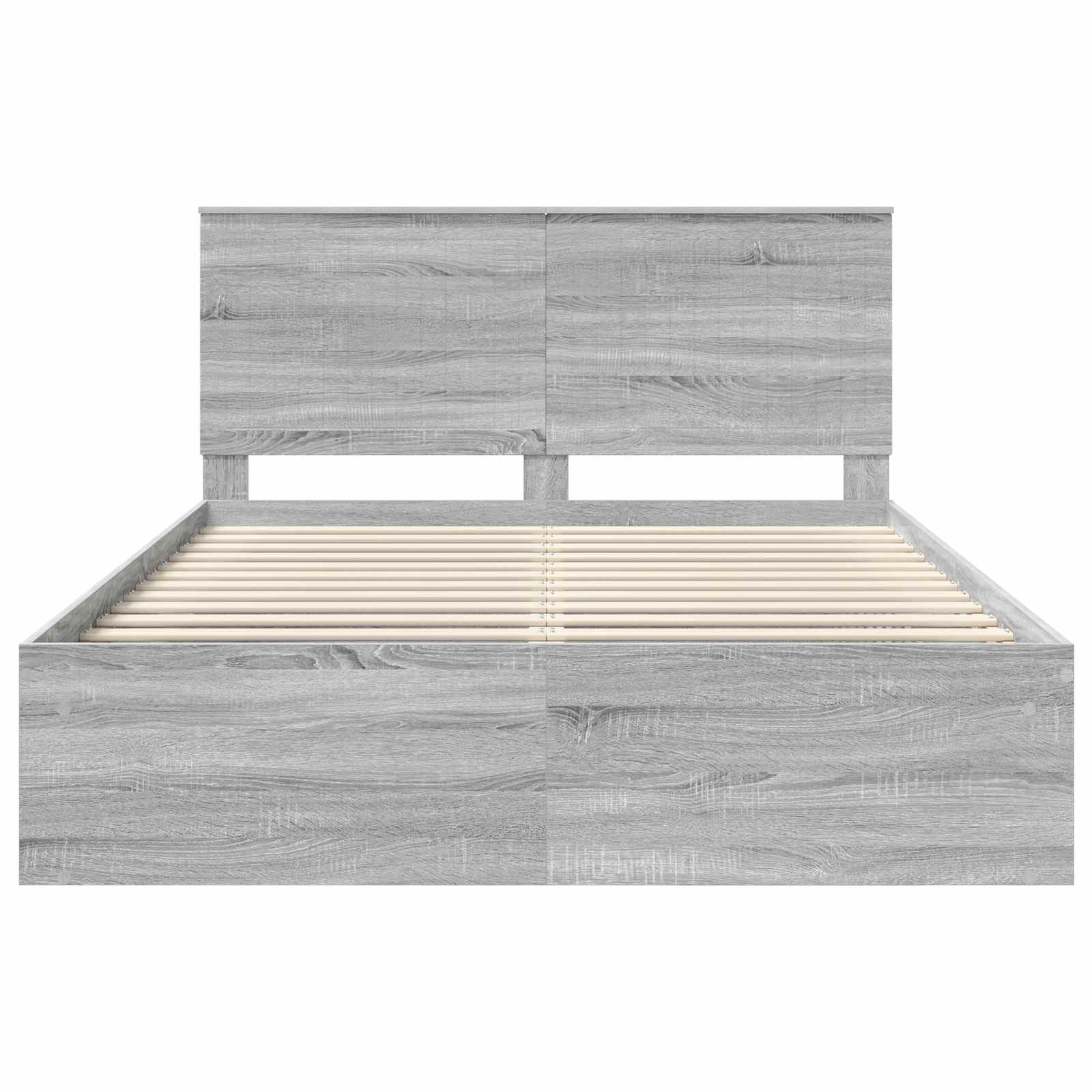 Bedframe Grijs Sonoma 150 x 200 cm Massief grenenhout